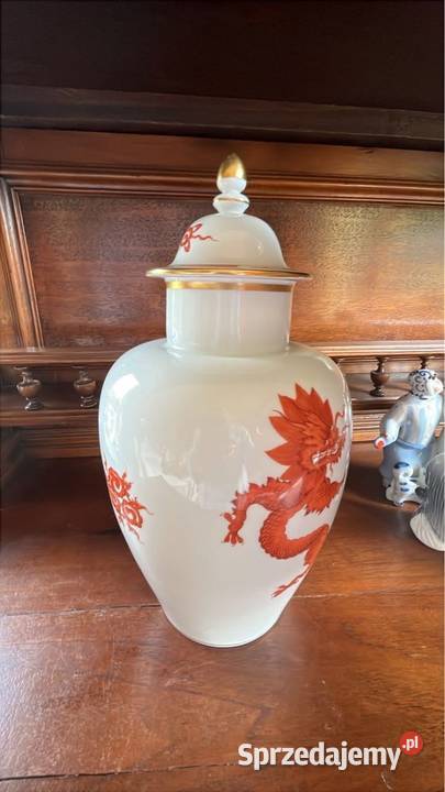 Amfora Meissen Czerwony Smok Ming Red Dragon Gdańsk sprzedam