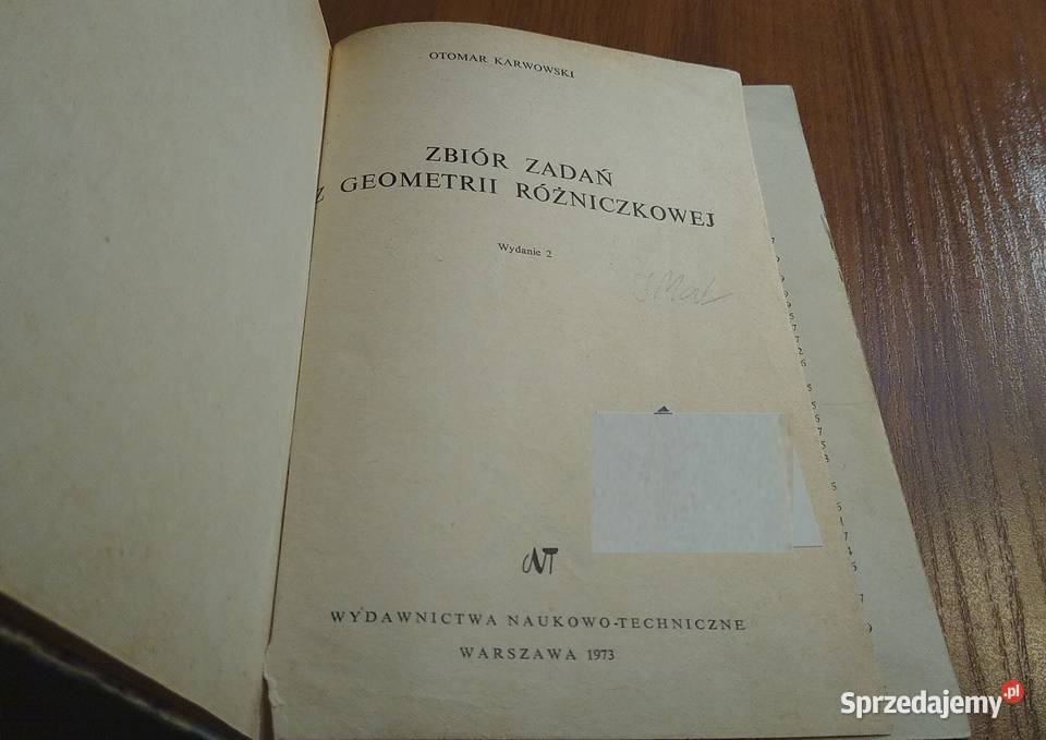 Zbiór zadań z geometrii różniczkowej Otomar Gdańsk