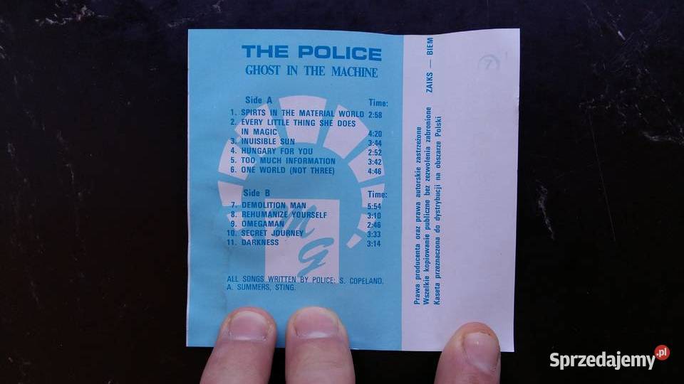 Kaseta The Police Ghost in the Machine podlaskie