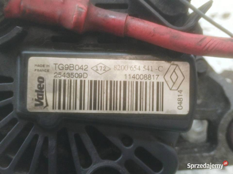 ALTERNATOR 8200654541C 11 12 Renault Twingo II Układ elektryczny silnika świętokrzyskie