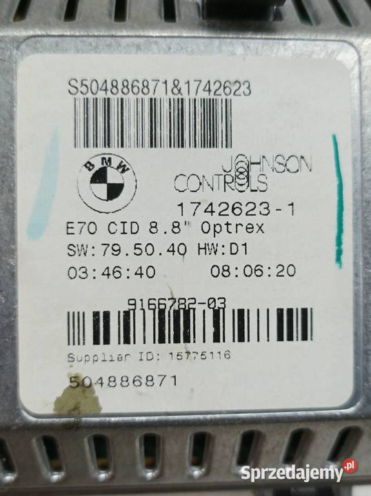 WYŚWIETLACZ 9166782 Bmw X5 II 20062013 E70 Liczniki i zegary