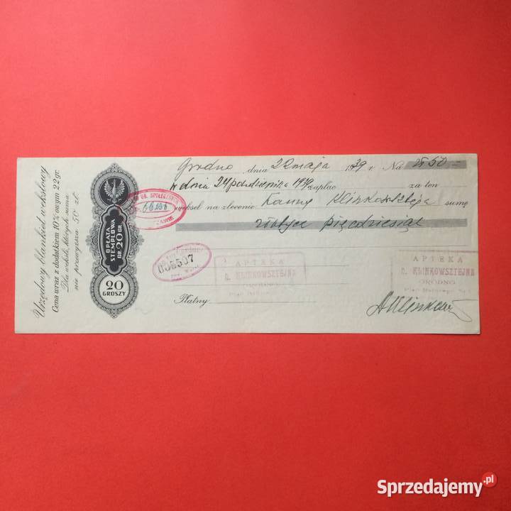 1968 Weksel Wystawiony W Grodnie Szczecin