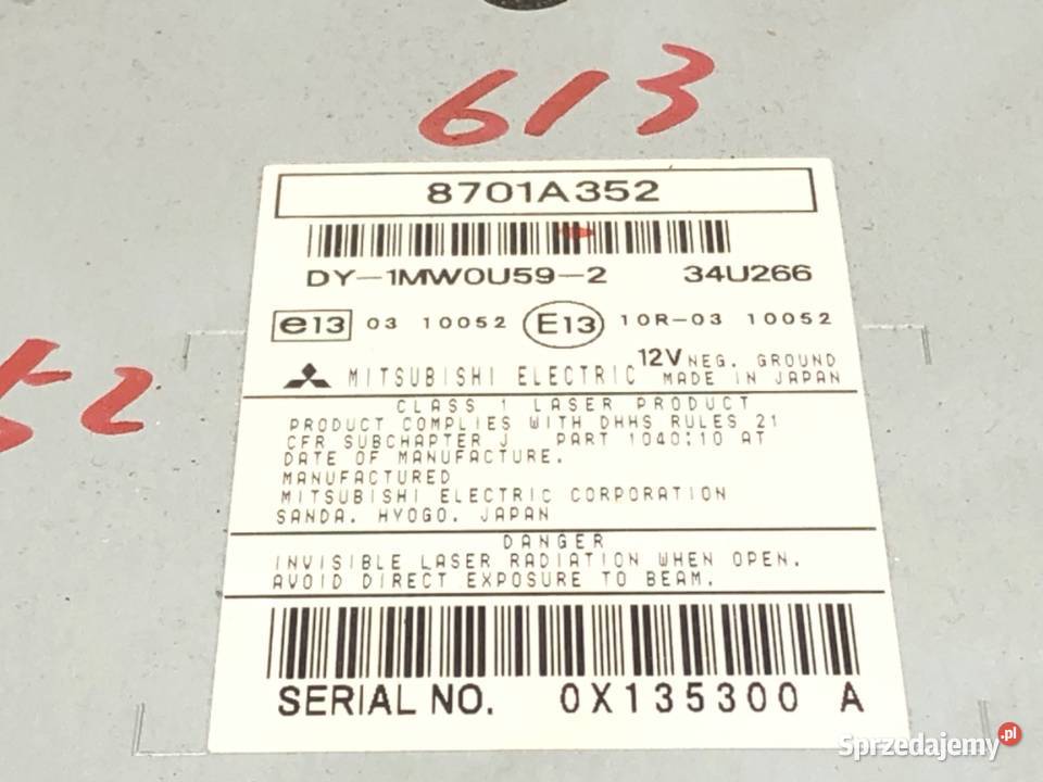 RADIO MITSUBISHI ASX 8701A352 ODTWARZACZ