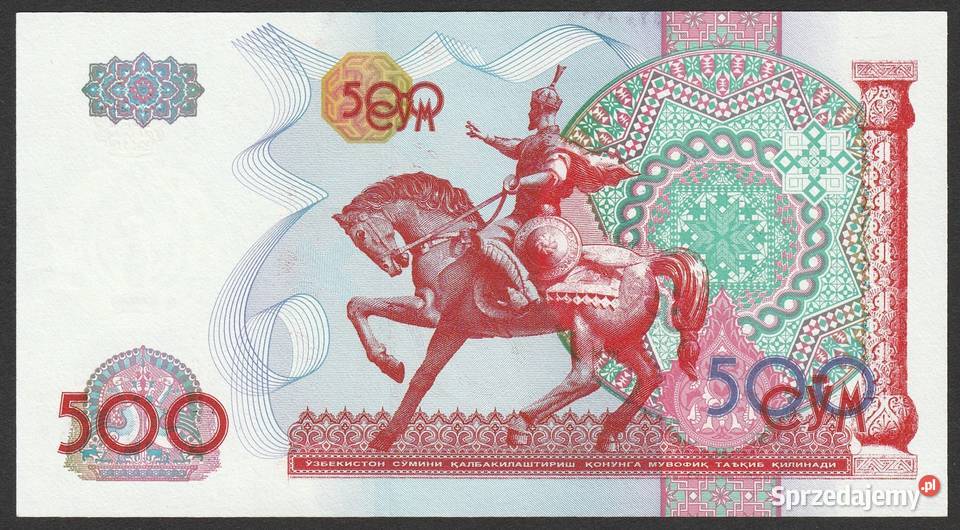 Uzbekistan 500 sum 1999 stan bankowy UNC Numizmatyka Łódź