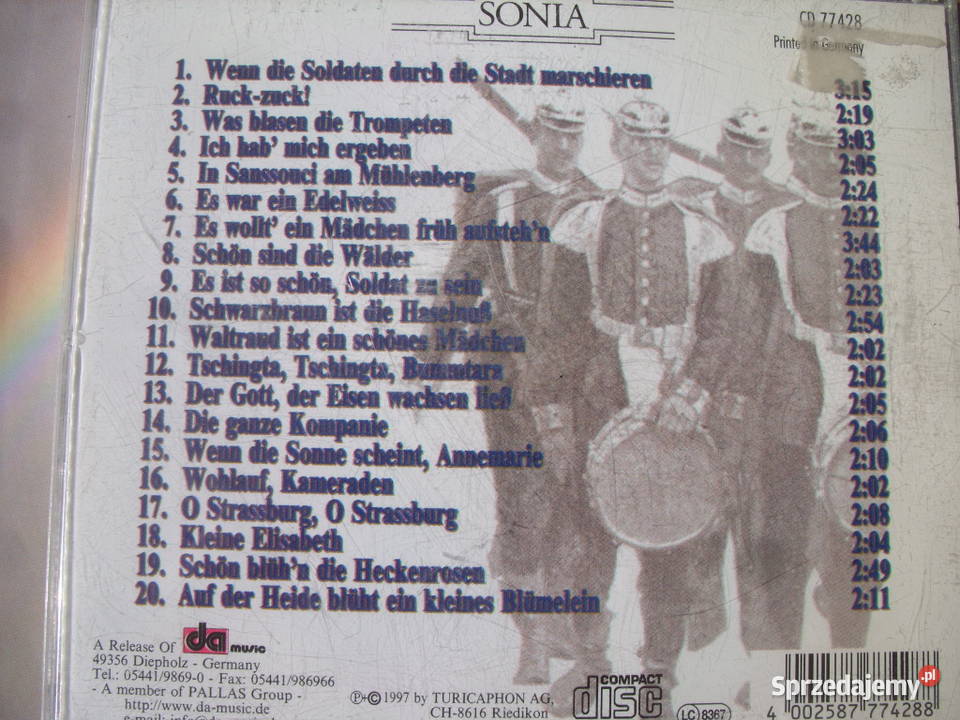 CD DIE GOLDENE MARSCH PARADEFOLGE 2 SONIA 1997R
