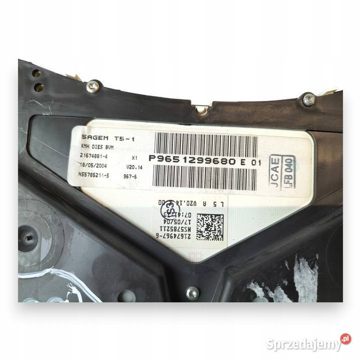 LICZNIK ZEGARY P9651299680 Peugeot 307 16 20 HDI Chełm