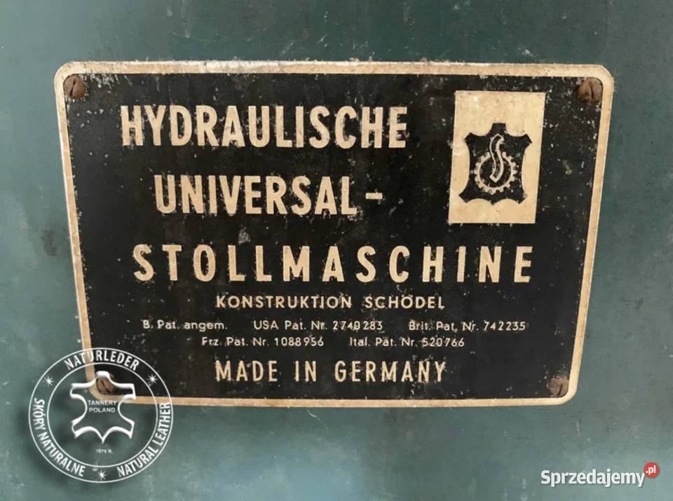 Maszyna garbarska z wyciągarką hydrauliczną dolnośląskie Jaworzyna Śląska