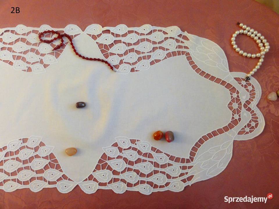 Serwety bieżniki białe haft Richelieu haftowane biały Lublin