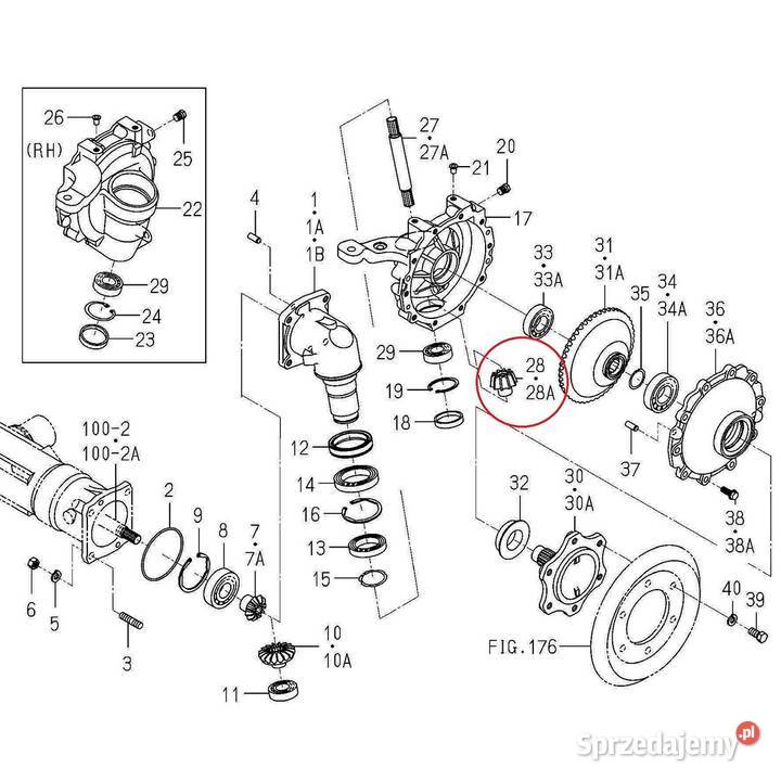 Zębatka 10T22T Iseki SF300 SF310 TH4290 TH4330 podkarpackie