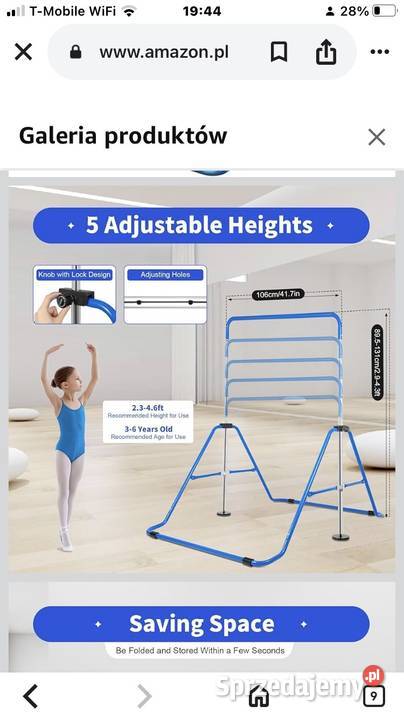 Drążek gimnastyczny Koło sprzedam