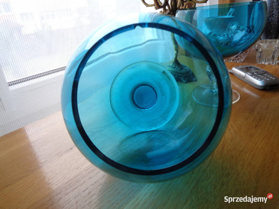 Szkło PRL Lazurowa Kula Lubin