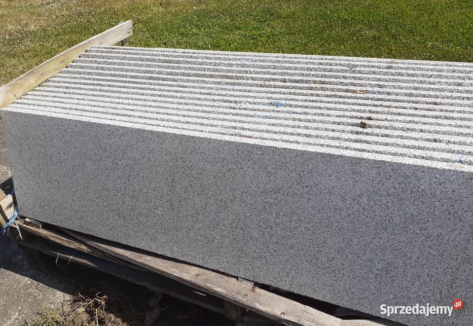 Schody granit płomieniowany G603 szary Chmielów