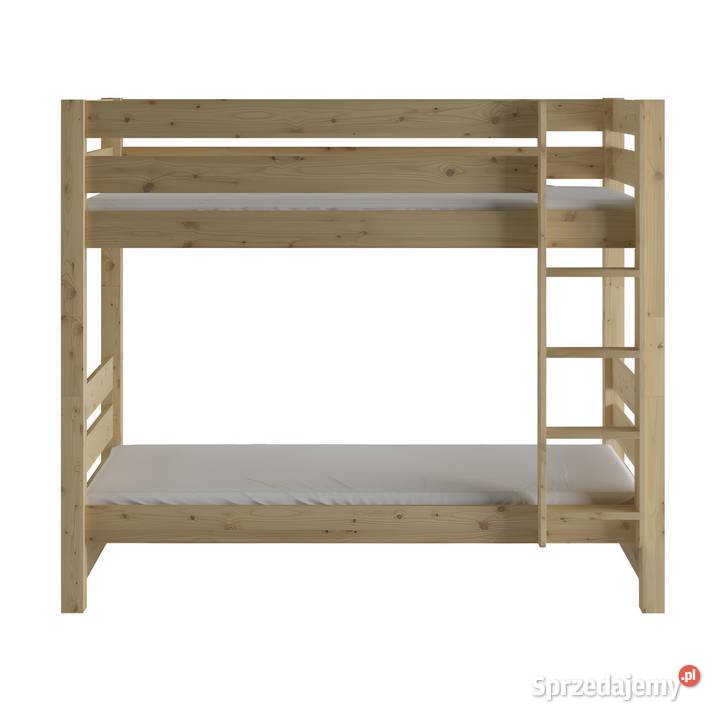 Łóżko piętrowe z litego drewna 2 materace Szubin sprzedam