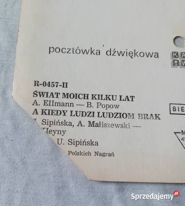 Pocztówka dźwiękowa Urszula Sipińska Świat moich Koźminek