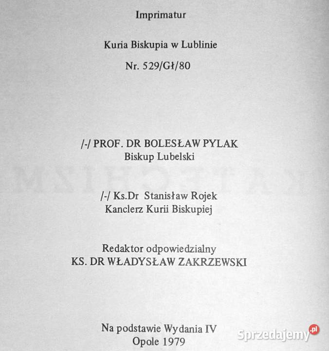 Katechizm Redaktor Ks Własdysław Zakrzewski Chełm