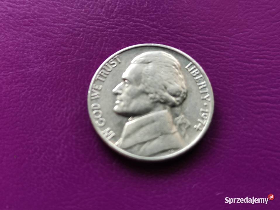 Moneta USA 5 centów 1974 Oryginał Ładna Pruszków