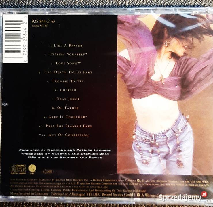 Wspanialy Album CD MADONNA Album Like a Prayer Katowice