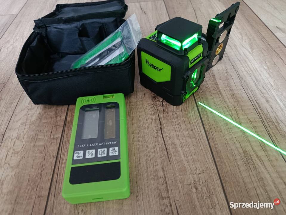 Poziomica laserowa Niwelator 360 huepar detektor Lasery krzyżowe Pionki