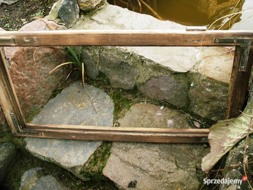 Stare okno rama okienna retro loft lustro Lustra Ełk