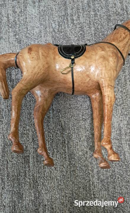 Figura Rzeźba KOŃ ze skóry dekoracja Unikat Pozostałe Suwałki