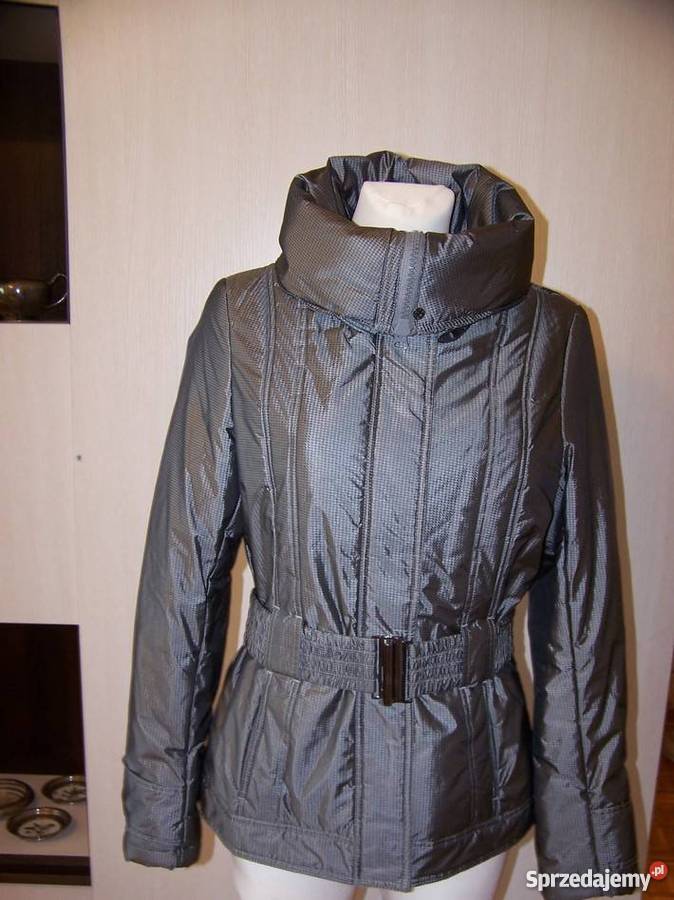Kurtka Szara Pepitka Nieprzemakalna Stylowa M podlaskie Łomża
