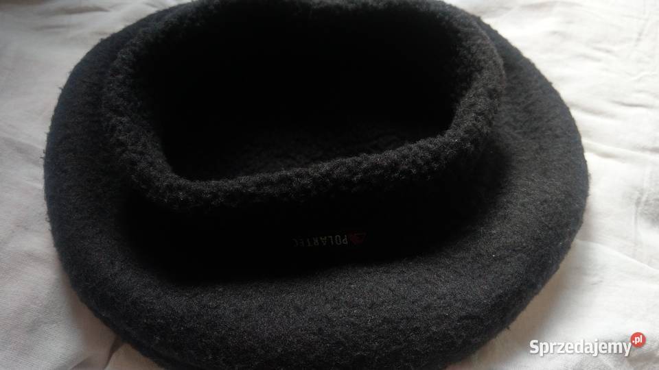 Czarny beret z polaru Polartec wysyłka Dodatki