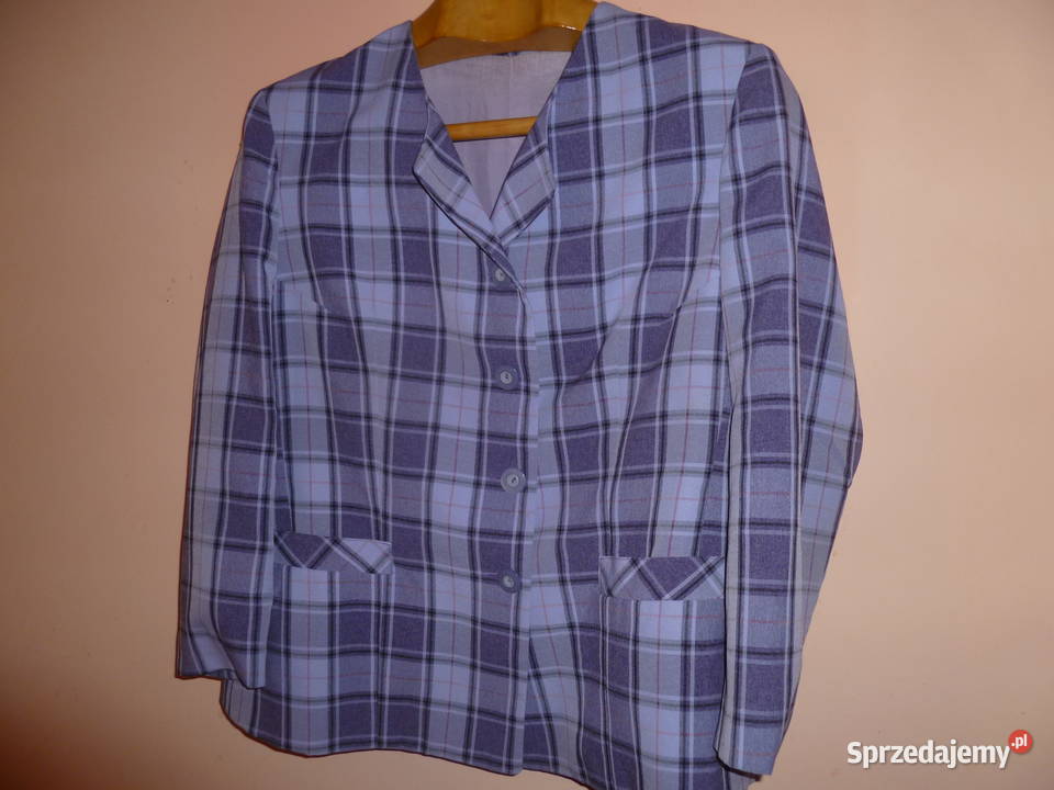 Żakiet popielaty w kratę Rozmiar 42(XL) małopolskie