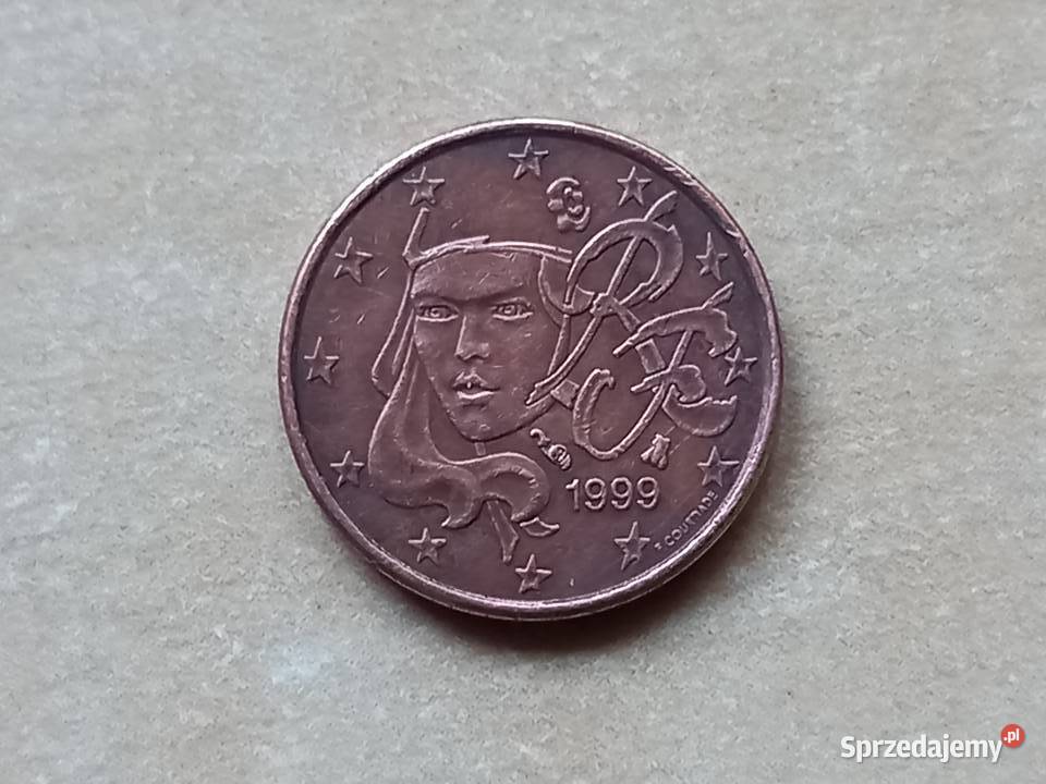 Moneta 1 Euro Cent 1999 r Numizmatyka wielkopolskie Bukownica