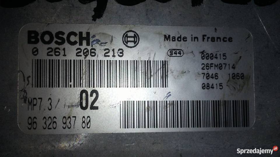 komputer sterownik Bosch Peugeot 206 14 8V osobowe Piotrków Trybunalski sprzedam