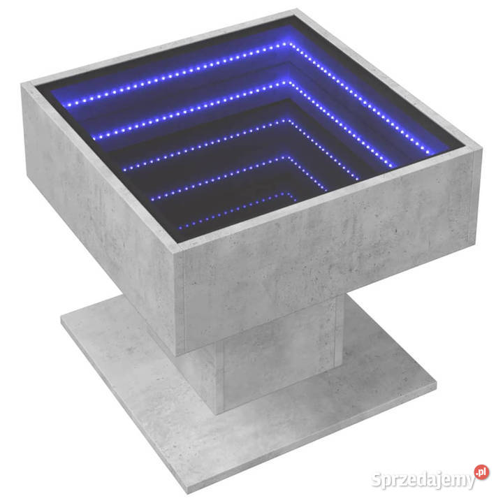 Stolik kawowy z LED szarość betonu 50x50x45 Warszawa sprzedam