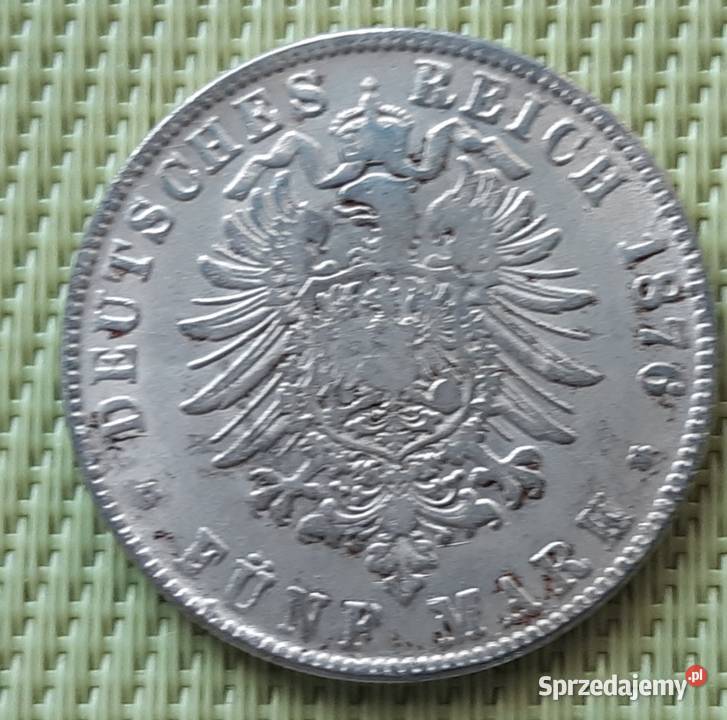 MonetaNuizmatKopia 5 MAREK 1876 NIEMCY WILHELM 3 Numizmatyka mazowieckie