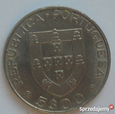 PORTUGALIA5 ESCUDOS 1977 ALEXANDRE HERKULANO Legionowo sprzedam