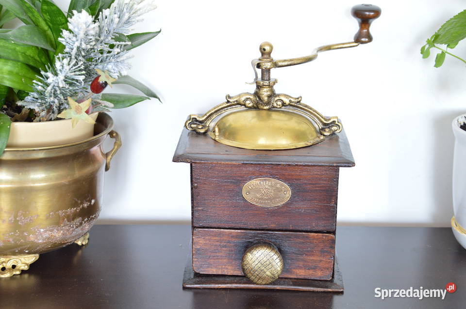 drewniany MŁYNEK dekoracyjny stary do kawy Antyki śląskie Jastrzębie-Zdrój sprzedam