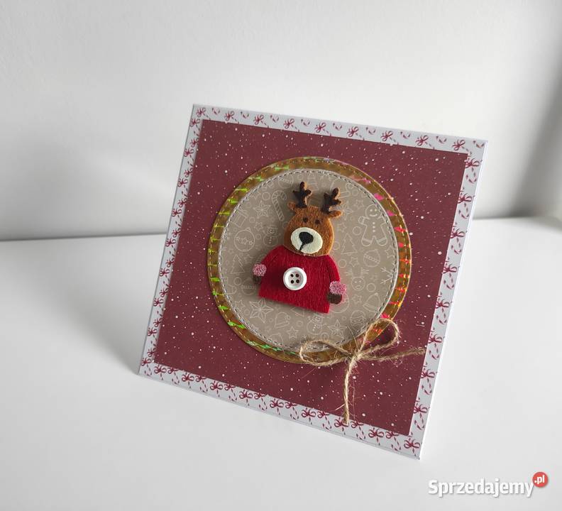 Kartka ręcznie robiona na Święta Bożego Łódź sprzedam