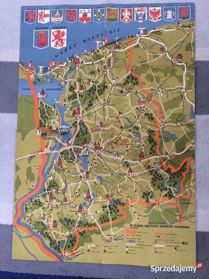 404 Mapa Turystyczna Województwa Szczecińskiego Szczecin
