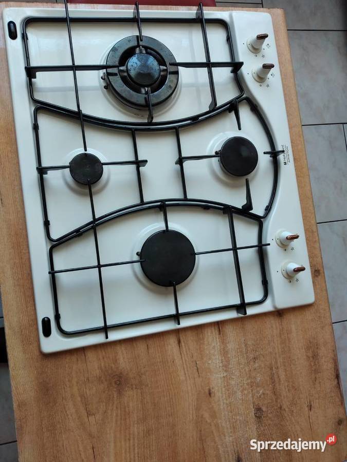 Biała płyta gazowa do zabudowy HotpointAriston Huta Stara B