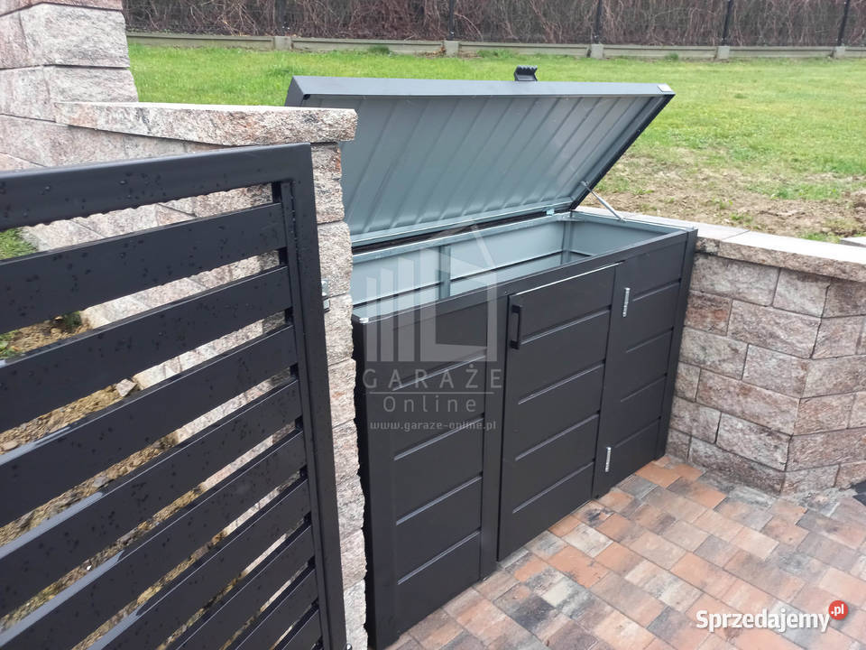 wiata śmietnikowa obudowa kubłów 177x65x110 Jastrowie