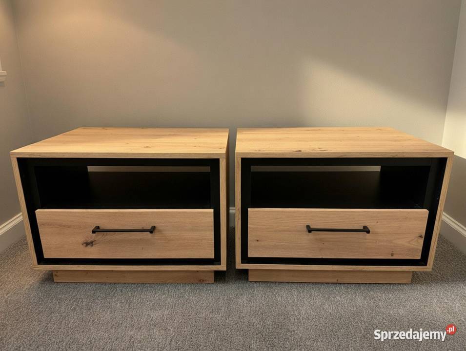 Szafka nocna 2 sztuki komplet dąb artisan stan 42.5cm Siedlce