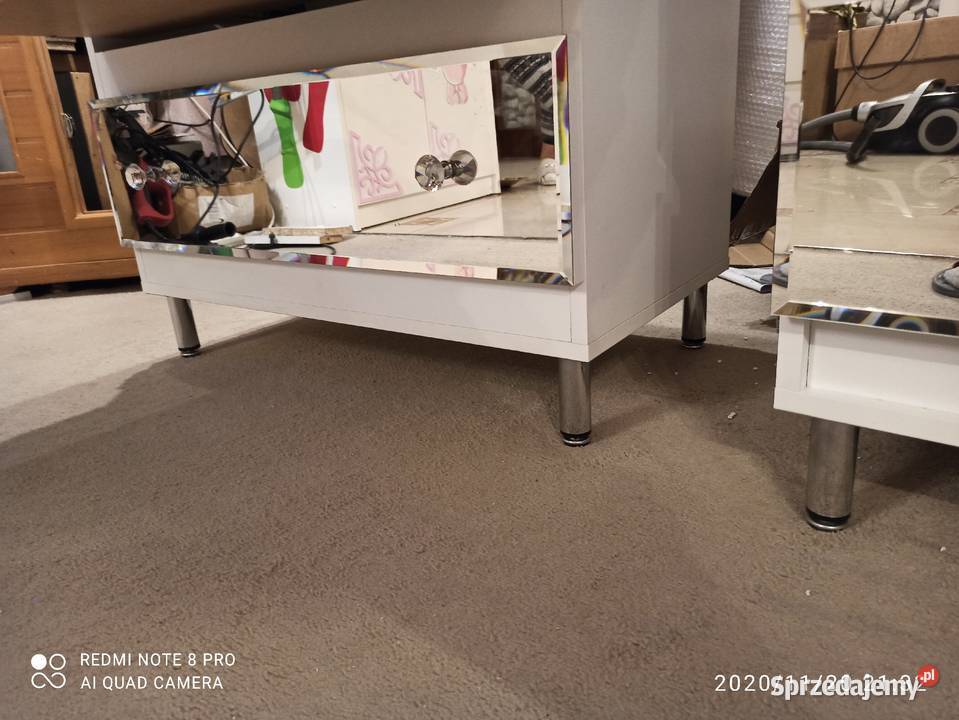 Komoda białaczarna70 3 szuflady lustrzana Nowy Sącz