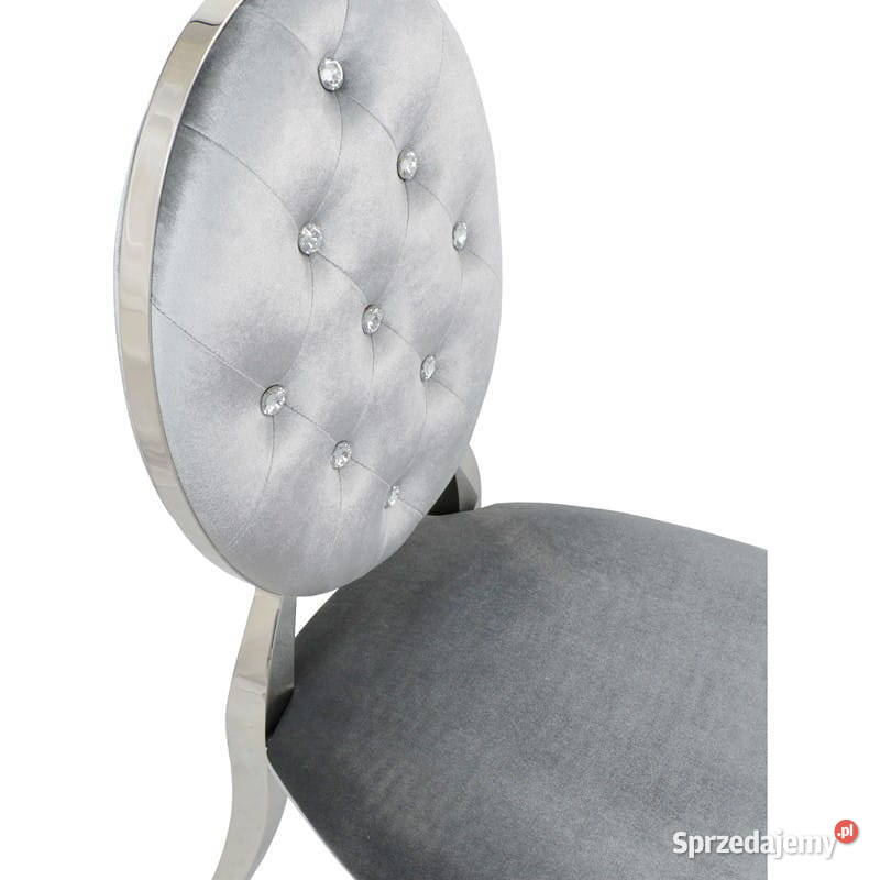 Krzesło Ludwik glamour Dark Grey pikowane mazowieckie Warszawa sprzedam