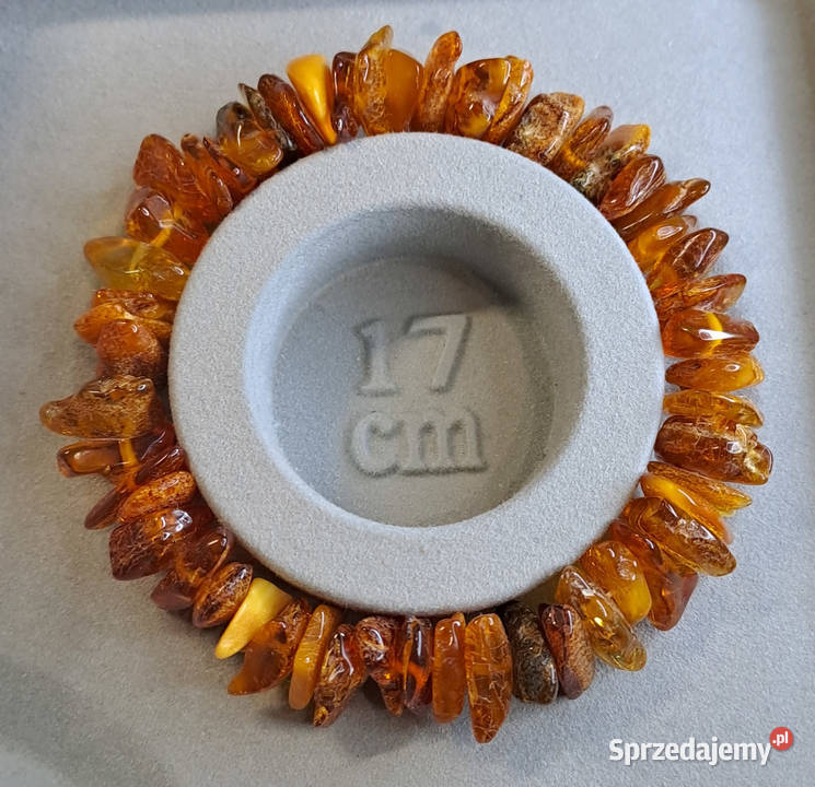 Bransoletka z bursztynu bałtyckiego sieczka