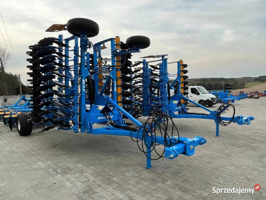 Brona talerzowa 5m ciągana wózek hydrauliczna