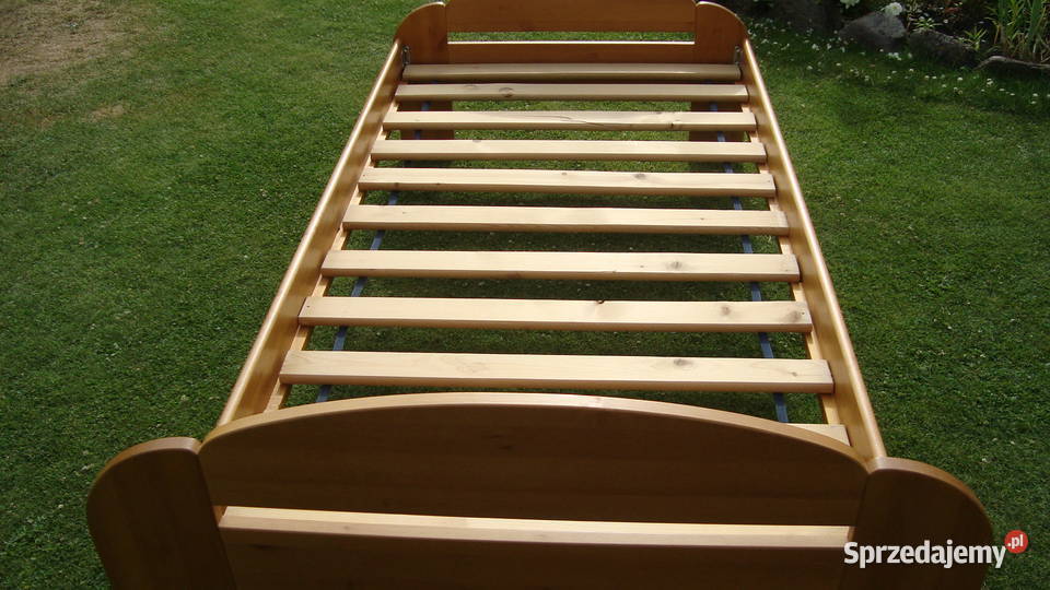 Łóżko stelaż jednoosobowy bukowy 98cm