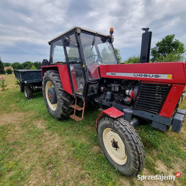 Ursus 902 zestaw ciągnik rolniczy przyczepa Auto Gwda Wielka