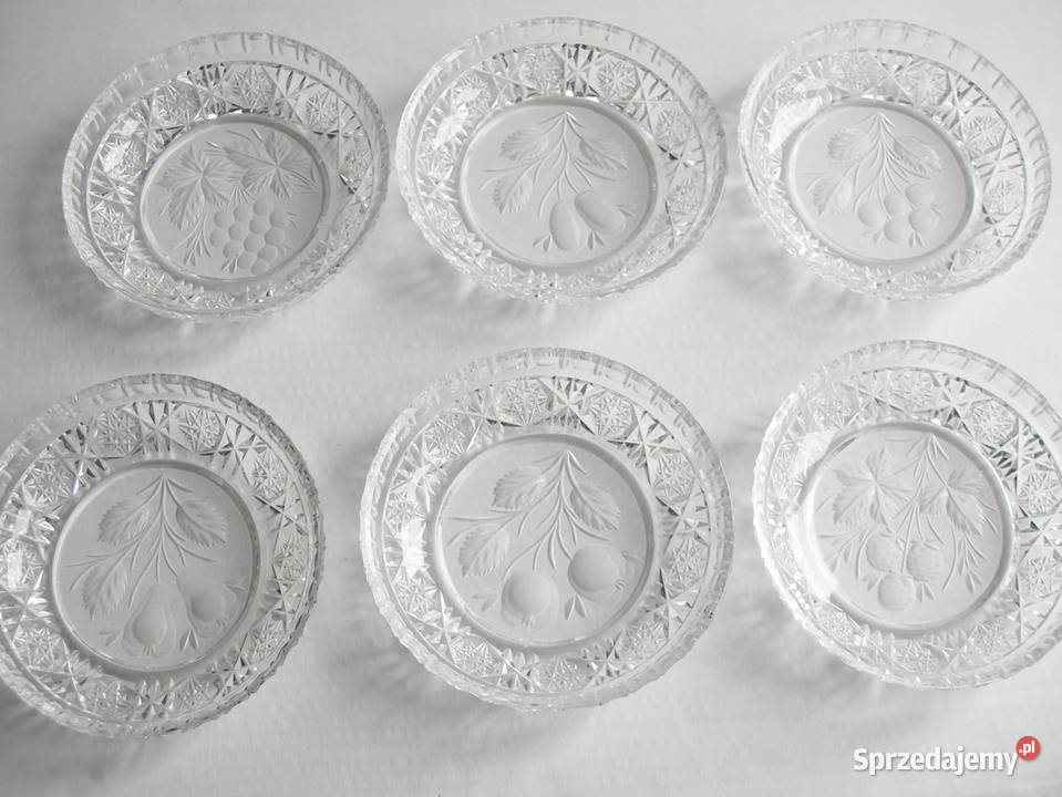 kryształowe talerzyki vintage PRL Częstochowa sprzedam