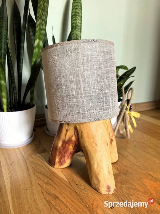 Drewniana lampka handmade w stylu boho Płock sprzedam