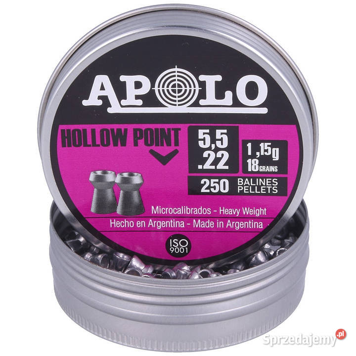Śrut Apolo Hollow Point 55 mm 250 115g180gr Maciejowice