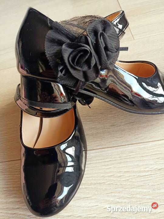 Buty baleriny dziewczęce czarne lakierki 30 Dla Dziecka