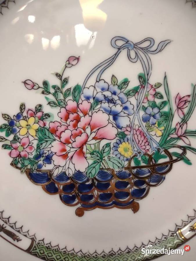 CHIŃSKA PORCELANA PIĘKNY TALERZ