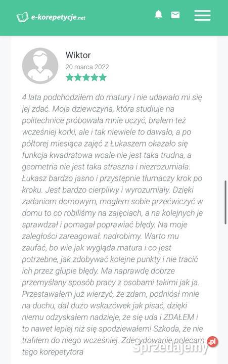 MATEMATYKA przygotowanie do poprawek Warszawa